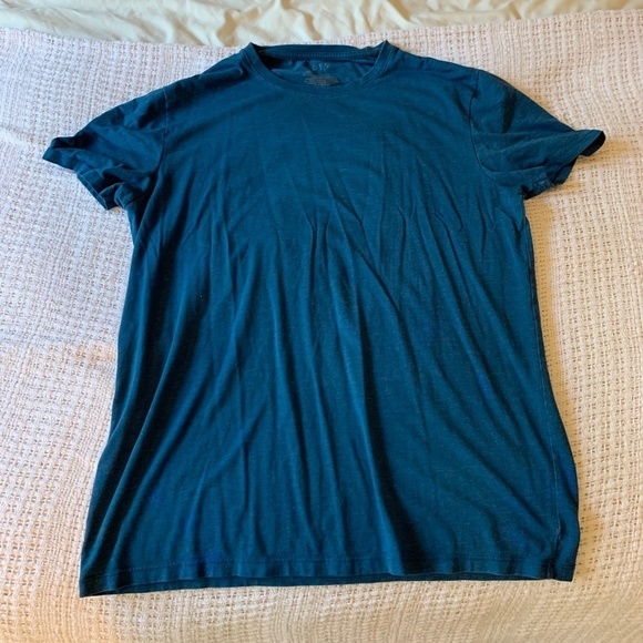 𝅺h&m And Apt 9 T-Shirt Bundle Blue Crewneck And B-Neck Short Sleeve M/L (1301) - Picture 2 of 10